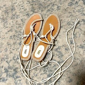Tie up sandals
